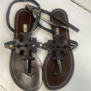 Tory Burch snakeskin strappy sandal new without tags